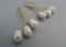 Pair of 14K Yellow Gold & Freshwater Pearl Earrings