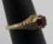 14K Yellow Gold & Ruby Ring