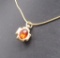 Gold & Amber Bead Pendant