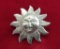 Sterling Silver Sun Pin, 1 1/2