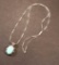 Sterling Silver Necklace w/turquoise pendant,