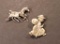 (2) Sterling Silver Pins, (1) Horses, (1) Hiker