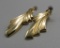 Pair of 14K Yellow Gold & CZ Earrings