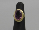 Oval Cut Amethyst Ring