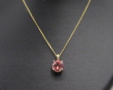 11mm Pink Tourmaline Pendant