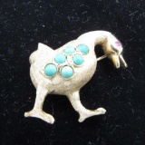 14K Yellow Gold Duck Brooch