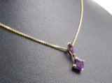 14K Yellow Gold & Amethyst Pendant