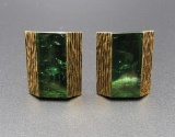 18K Yellow Gold & Tourmaline Gubelin Cufflinks