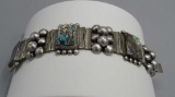 Mexican Sterling Silver & Abalone Bracelet