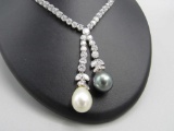 Ciro Sterling Silver & CZ Necklace