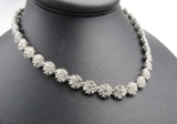 Silver Plate & CZ Necklace