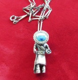 Native American 800 Silver Necklace, 28