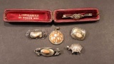 (6) Sterling Vintage Pieces: (5) Pins including