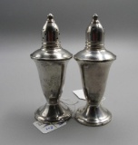 Pair of Duchin Creations Sterling Silver over Glass Salt & Pepper Shakers