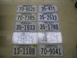 (10) Nebraska License Plates
