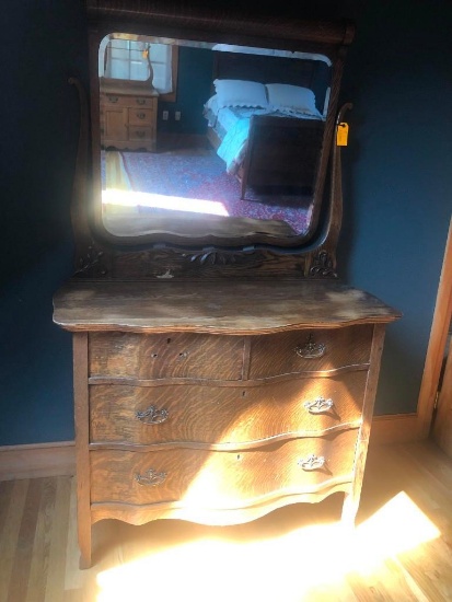 Antique Mirror Back Dresser