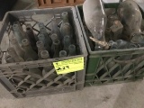 Assorted glass bottles