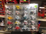 (20) Asst. 1/24th Scale Diecast Sprint Cars in Poly Display Case
