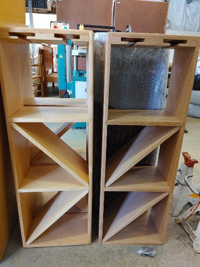 (4) Custom Hardwood Dovetail Wine Racks