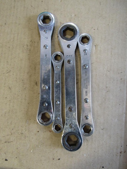 (4) Snap-On Metric Ratchet Wrenches