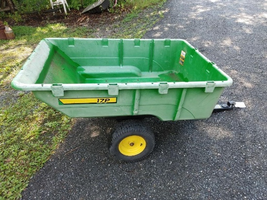 John Deere 17P Poly Lawn Mower Dump Cart