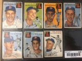 (7) 1954 Topps Baseball Cards; Boston Red Sox