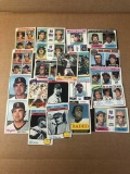 (21) 1970's Topps Baseball Cards incl Stars; Henry Aaron, Jim Palmer, Tom Seaver, Reggie Jackson
