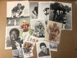 (20) NFL Football Player Signed Photographs; incl Larry Csonka, Otto Graham Jr, Bobby Bell