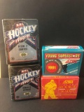 (4) NHL Hockey Card Box Sets; (2) 1990-91 UD High Numbers, 1990 Score Rookie & Traded