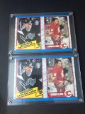 (2) 1989 O-Pee-Chee Wayne Gretzky/ Theoren Fleury Uncut Cards (#/10,000)