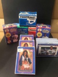 (10) NFL/ CFL Football Card Box Sets; 1989 & 1990 Topps Traded