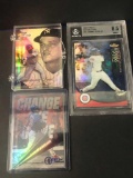 (3) Sammy Sosa Cards incl BGS 8.5 2001 Finest Refractor #65