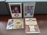 (4) Hall of Famer Game Used Jersey Cards