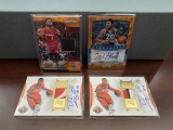 (4) Game Used and Autograph Cards