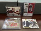 (4) Autograph and Game Used Cards