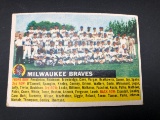 (2) 1956 Topps Milwaukee Braves Team Cards #95