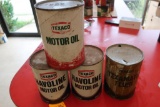 (4) Vintage Texaco oil Cans