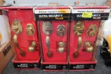 (3) Door Knob & Deadbolt Sets