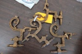 (4) Cast Metal Oil Lamp Brackets