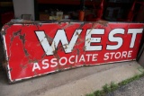 Section 1 (of 3) Porcelain Over Steel Western Auto Assoc. Store Advertising Sign