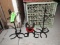 (6) Handmade Wrought Iron w/ Horseshoe Wine Glass Holders