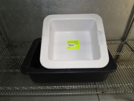 (2) Poly Drop-In Freezer Bins