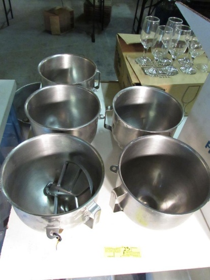 (5) Kitchenaid 8" Replacement Stainless Steel Bowls