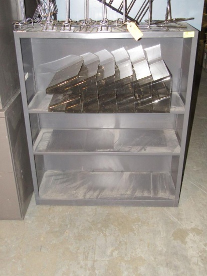 Metal 2-Tier Shelf Unit w/ in-out Slots
