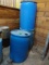(3) Blue Poly 55 Gallon Drums