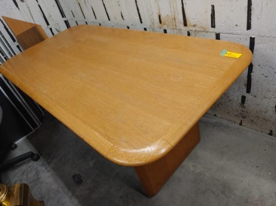 Oak Pedestal Desk/Table