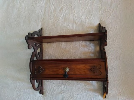 Victorian Wall Mount Shelf w/ 1 Drawer