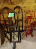 (4) Wall Mount Folding Saddle Racks