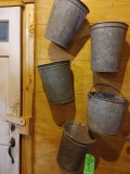 (5) Galvanized Buckets