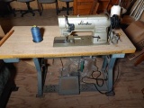Commercial Chandler Sewing Machine on Stand & Floor Petal